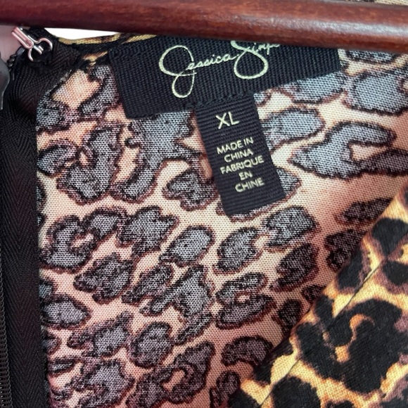 🔥4 for $75🔥 Jessica Simpson Leopard Print Dress Size XL fits like a Large - Picture 4 of 7